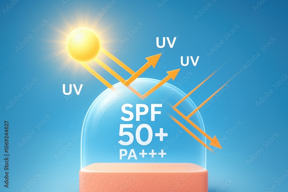 Sun Protection: Illustrative representation of effective sun protection ...