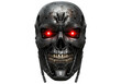 © PICSPRO - Isolated Cybernetic Skull with Glowing Red Eyes