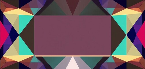 Wall Mural - modern geometric pattern certificate background, abstract shapes & lines create a luxurious award di