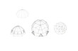 © Ardi - Four diagrammatic dome designs of varying geometries offer a study in architectural possibilities.