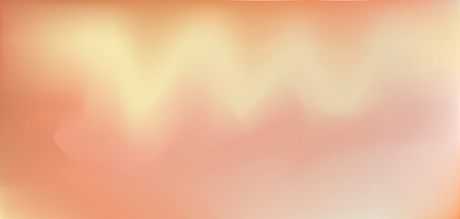 Wall Mural - Blurred wavy pastel orange and peach yellow vector mesh gradient background. Muted warm colors soft shiny sun digital watercolor print for fire flame concept, explosion design, 3d liquid banner
