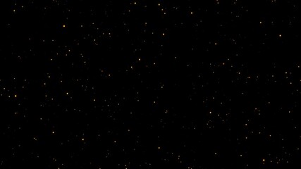 Wall Mural - loop flickering falling glow gold stars particles flake animation on black abstract background. anim