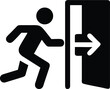 © Opaq1 - Person running towards emergency exit door icon