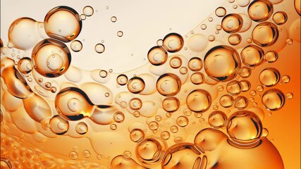 Wall Mural - Vibrant Oil Bubbles in Liquid with Soft Background and Generative AI Patterns