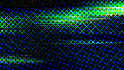 Abstract blue green glitch grid pattern vibrant digital noise texture futuristic cyber technology background