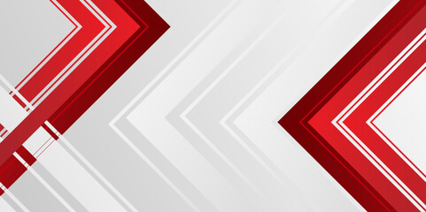 Wall Mural - red and white banner background with diagonal stripes design. modern futuristic subtle abstract background. Modern gray abstract vector long banner background. Futuristic technology concept graphic.