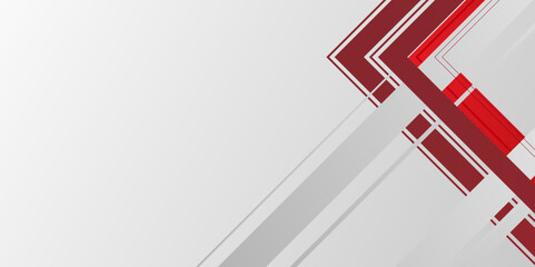 Wall Mural - red and white banner background with diagonal stripes design. modern futuristic subtle abstract background. Modern gray abstract vector long banner background. Futuristic technology concept graphic.