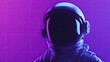© hawarie - Astronaut Helmet with Purple Light.