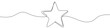 © chekman - Black star in one line art style. Star drawing with editable stroke on white background. Vector illustration.