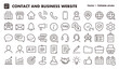 © Satoshi Kikyo - Contact and business website line icon set. Vector editable stroke icon.