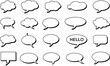 © Monir Worlds - Bold comic speech bubbles, shadow outline cartoon clouds, vector text balloons, dialog callouts, graphic comic elements, blank talk shapes