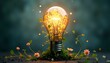 © Mujhid_Muneer - Lightbulb flowers energy nature bright idea innovation creativity inspiration concept