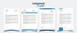 © mdfahad1024 - Modern Corporate professional and creative letterhead design template with Blue, gray, green, yellow, black and red color. Clean letter head, Business letterhead design template vector design.
