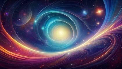 Wall Mural - fantasy galaxy with ethereal light and celestial patterns