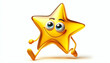 © Alicina - Funny clumsy star cartoon, cute illustration on white background. Free copy space