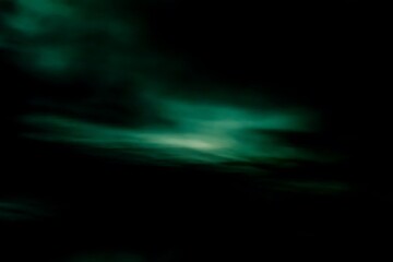 Wall Mural - abstract dark teal and black smoky wisps with horizontal light streaks