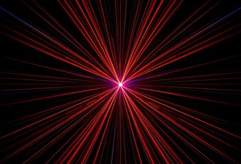 Wall Mural - Symmetrical orange & blue light streaks converge at center, dark background,  speed,  background