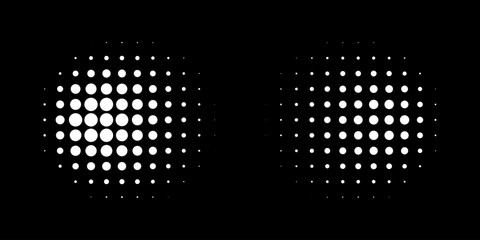 Wall Mural - white halftone vector dots curved gradient pattern background. curve dotted spots using halftone cir