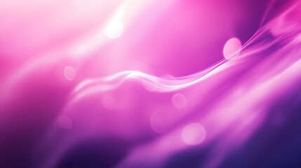 Wall Mural - abstract flowing pink and purple light waves with soft bokeh effects