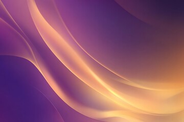 Wall Mural - abstract flowing waves of purple and golden light create a luminous background