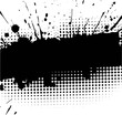 © Vectory Icons - Black ink splashes and halftone dots on white background splatter