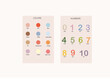 © Kateryna - Color Names Learning Poster with Triangle Shapes. Educational Visual for Children.Colorful educational cards with numbe