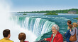 © Mahes - Family marvels at Niagara Falls' breathtaking cascade, enjoying a scenic vista of powerful water and lush greenery.