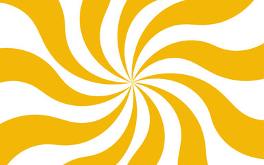 Canvas Print - abstract bold and vibrant design featuring a yellow and white radial swirl pattern. thick yellow and