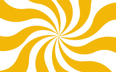 Canvas Print - abstract bold and vibrant design featuring a yellow and white radial swirl pattern. thick yellow and