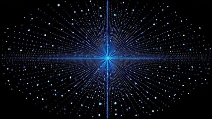 Wall Mural - abstract blue background with dots and lights
