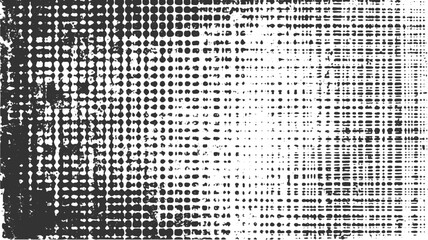 Abstract Black and White Irregular Dot Pattern Texture Background Graphic Design Element Halftone Style Monochrome Grunge Overlay