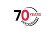 © graphic design value - 70 Years Anniversary logo on white background