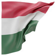 © Eduardo - 3D Render Waving Flag of Hungary European National Symbol Isolated