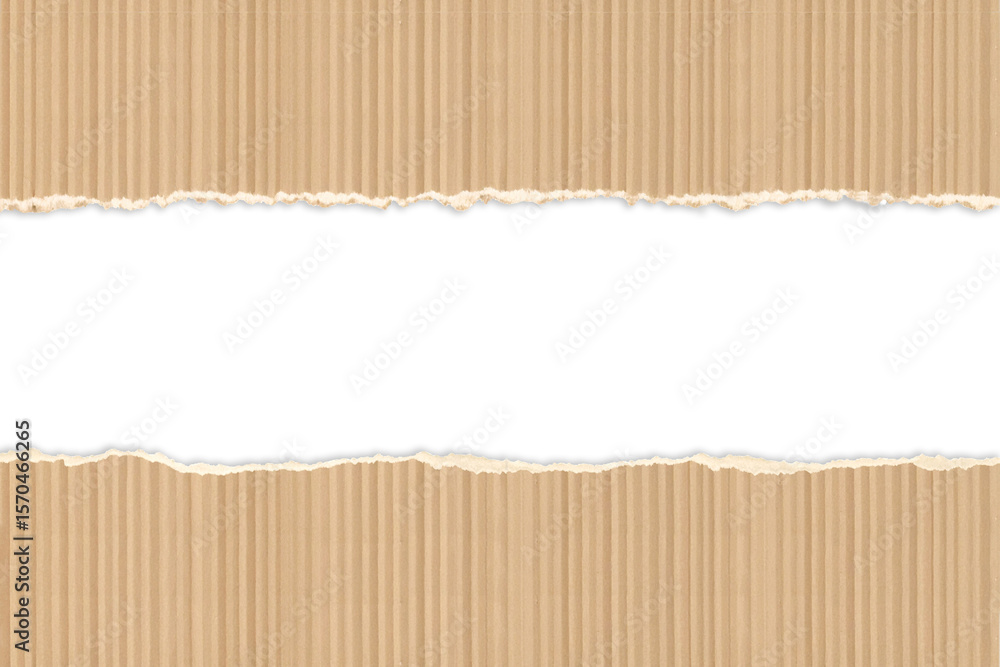 Cardboard ripped in two pieces. Torn Brown Paper Border frame tear ...
