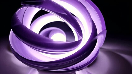 Wall Mural - abstract purple spiral sculpture with glowing orb, set against a dark background, showcasing eleganc