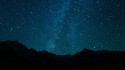 Wall Mural - delta aquarids meteor shower and milky way galaxy 24mm southwest sky mt whitney peaks blue sierra ne