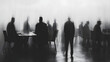© ms creation - soft or blurred people at a board meeting. Corporate job. High quality photo
