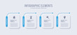 © Лилия Агапова - Infographics in neumorphism style. Four steps infographic layout with business icons and text