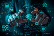 © Muhammad - Futuristic financial planning with digital piggy bank finance technology