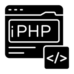 Unique design icon of web coding