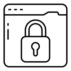 Wall Mural - modern design icon of locked website
