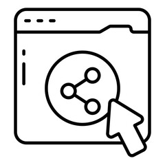 Wall Mural - conceptual solid design icon of sharing website