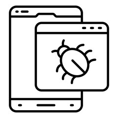Wall Mural - perfect design icon of web bug