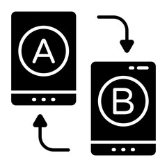 Wall Mural - Vector design of a/b test
