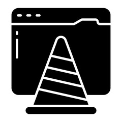 Wall Mural - an icon design of web construction