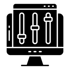 Wall Mural - an editable design icon of online equalizer