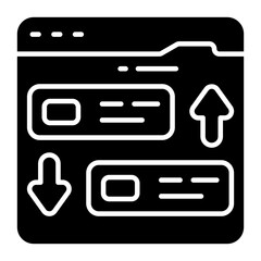 Wall Mural - editable design icon of website transfer