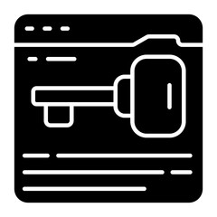 Wall Mural - modern design icon of key website