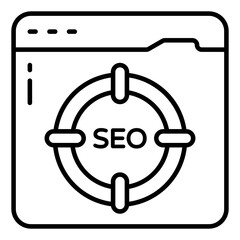 Wall Mural - modern design icon of seo target