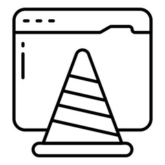 Wall Mural - an icon design of web construction
